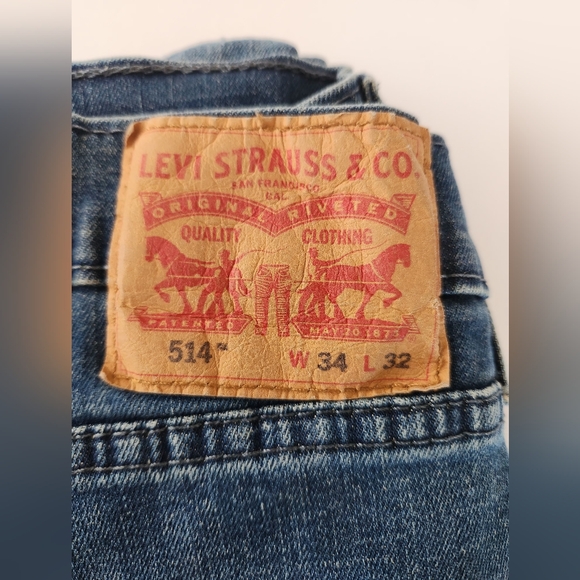 Levi's 514 Mens straight leg jeans size 34W 32L - Picture 2 of 7